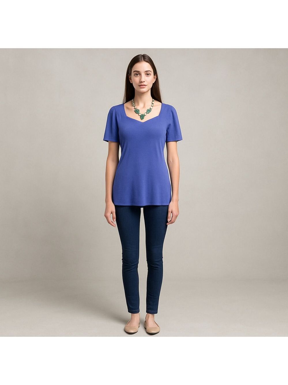 Express Top Square Neck Puff Sleeves Medium